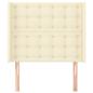 Preview: Kopfteil mit Ohren Creme 93x16x118/128 cm Kunstleder