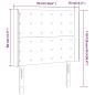 Preview: Kopfteil mit Ohren Creme 93x16x118/128 cm Kunstleder