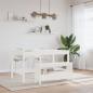 Preview: Flurbank Weiß 100x28x45 cm Massivholz Kiefer