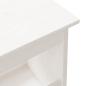 Preview: Flurbank Weiß 100x28x45 cm Massivholz Kiefer