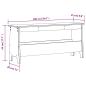 Preview: Flurbank Weiß 100x28x45 cm Massivholz Kiefer