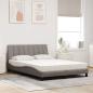 Preview: Bett mit Matratze "Hanko" Taupe 120x200 cm Stoff