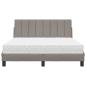 Preview: Bett mit Matratze "Hanko" Taupe 120x200 cm Stoff