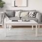 Preview: ARDEBO.de - Couchtisch Weiß 100x100x40 cm Massivholz Kiefer