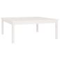 Preview: Couchtisch Weiß 100x100x40 cm Massivholz Kiefer