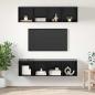 Preview: ARDEBO.de - TV-Schrank Set mit Regal mit Speicher 3 pcs Schwarze Eiche Holzwerkstoff