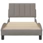 Preview: Bettgestell ohne Matratze "Hanko" Taupe 90x200 cm Stoff