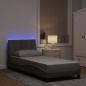 Preview: ARDEBO.de - Bettgestell ohne Matratze "Hanko" Taupe 90x200 cm Stoff