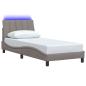 Preview: Bettgestell ohne Matratze "Hanko" Taupe 90x200 cm Stoff