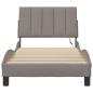 Preview: Bettgestell ohne Matratze "Hanko" Taupe 90x200 cm Stoff