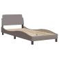 Preview: Bettgestell ohne Matratze "Hanko" Taupe 90x200 cm Stoff
