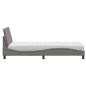 Preview: Bett mit Matratze "Hanko" Taupe 90x200 cm Stoff