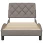 Preview: Bettgestell ohne Matratze Taupe 90x200 cm Stoff