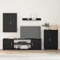 Preview: ARDEBO.de - 4-teilige TV-Schrank Set 4 pcs Schwarze Eiche Holzwerkstoff