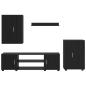 Preview: 4-teilige TV-Schrank Set 4 pcs Schwarze Eiche Holzwerkstoff