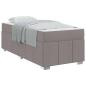 Preview: ARDEBO.de - Bettgestell Taupe 90 x 200 cm Stoff
