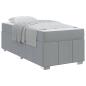 Preview: ARDEBO.de - Bettgestell Hellgrau 100 x 200 cm Stoff