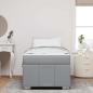 Preview: Bettgestell Hellgrau 100 x 200 cm Stoff