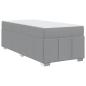 Preview: Bettgestell Hellgrau 100 x 200 cm Stoff