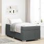 Preview: ARDEBO.de - Bettgestell Dunkelgrau 100 x 200 cm Stoff
