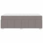 Preview: Bettrahmen mit Matratze Taupe 100 x 200 cm Stoff