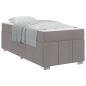 Preview: Bettgestell Taupe 100 x 200 cm Stoff