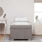 Preview: Bettgestell Taupe 100 x 200 cm Stoff
