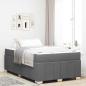 Preview: ARDEBO.de - Bettgestell Dunkelgrau 120 x 200 cm Stoff