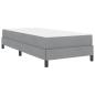 Preview: Boxspringbett Sonstiges Hellgrau 90 x 200 cm Stoff