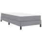Preview: Boxspringbett Sonstiges Hellgrau 100 x 200 cm Stoff