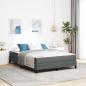 Preview: ARDEBO.de - Boxspringbett Sonstiges Dunkelgrau 140 x 200 cm Stoff