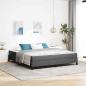 Preview: ARDEBO.de - Boxspringbett Sonstiges Dunkelgrau 180 x 200 cm Stoff