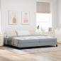 Preview: ARDEBO.de - Boxspringbett Sonstiges Hellgrau 200 x 200 cm Stoff