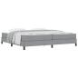 Preview: Boxspringbett Sonstiges Hellgrau 200 x 200 cm Stoff