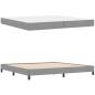 Preview: Boxspringbett Sonstiges Hellgrau 200 x 200 cm Stoff