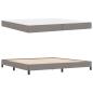 Preview: Boxspringbett Sonstiges Taupe 200 x 200 cm Stoff