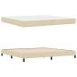 Preview: Boxspringbett Sonstiges Creme 200 x 200 cm Stoff