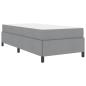 Preview: Boxspringbett Hellgrau, Schwarz 80 x 200 cm