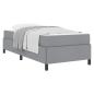 Preview: Boxspringbett Hellgrau, Schwarz 80 x 200 cm