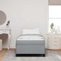 Preview: Boxspringbett Hellgrau, Schwarz 80 x 200 cm