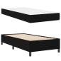 Preview: Boxspringbett Schwarz, Schwarz 80 x 200 cm Stoff, Ingenieurholz