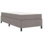 Preview: Boxspringbett Taupe, Schwarz 80 x 200 cm Stoff, Ingenieurholz