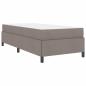 Preview: Boxspringbett Taupe, Schwarz 80 x 200 cm Stoff, Ingenieurholz