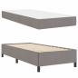 Preview: Boxspringbett Taupe, Schwarz 90 x 190 cm Stoff, Ingenieurholz
