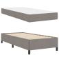 Preview: Boxspringbett Creme, Schwarz 90 x 200 cm Stoff, Ingenieurholz