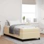 Preview: ARDEBO.de - Boxspringbett Creme, Schwarz 90 x 200 cm Stoff, Ingenieurholz
