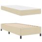 Preview: Boxspringbett Creme, Schwarz 90 x 200 cm Stoff, Ingenieurholz