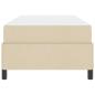 Preview: Boxspringbett Creme, Schwarz 90 x 200 cm Stoff, Ingenieurholz