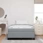 Preview: Boxspringbett Hellgrau, Schwarz 120 x 190 cm