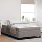 Preview: ARDEBO.de - Boxspringbett Taupe, Schwarz 120 x 200 cm Stoff, Ingenieurholz